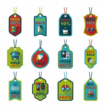 Seyahat etiketi düz afiş arka plan ayarlamak, eps10