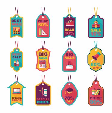 okul etiketi düz afiş arka plan ayarlamak, eps10