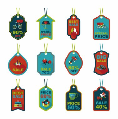 Sevgililer günü etiketi afiş düz tasarım arka plan ayarlamak, eps10