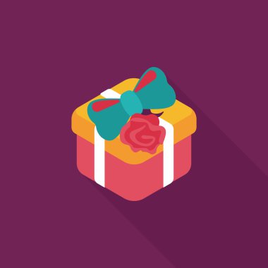 Uzun Gölge, eps10 Sevgililer günü hediyesi düz simgesiyle