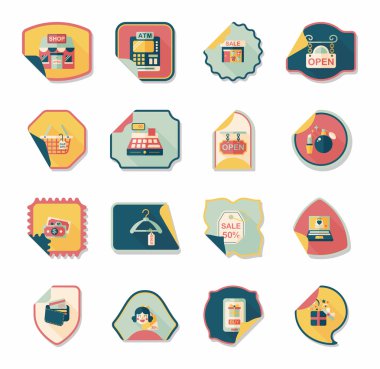 alışveriş etiket afiş düz tasarım arka plan ayarlamak, eps10