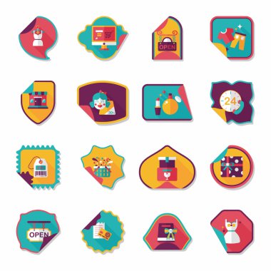 alışveriş etiket afiş düz tasarım arka plan ayarlamak, eps10