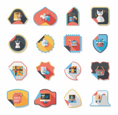 alışveriş etiket afiş düz tasarım arka plan ayarlamak, eps10