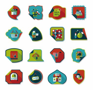 alışveriş etiket afiş düz tasarım arka plan ayarlamak, eps10