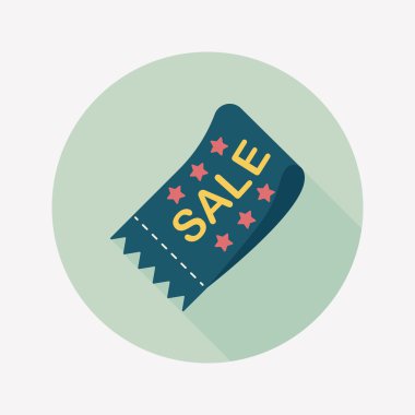 Uzun Gölge, eps10 ile alışveriş Satılık kupon düz simgesi