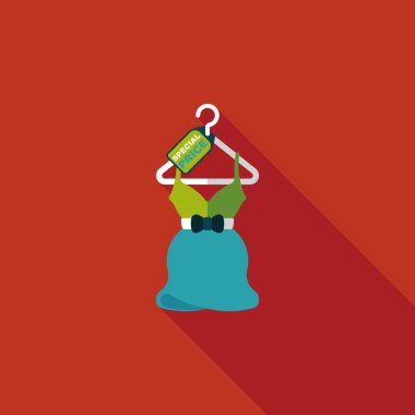 Uzun Gölge, eps10 ile alışveriş Satılık elbise düz simgesi