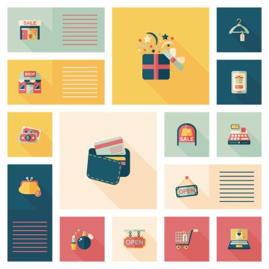alışveriş düz app kullanıcı arabirimi arka plan, eps10