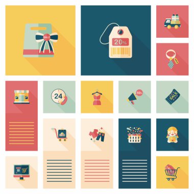 alışveriş düz app kullanıcı arabirimi arka plan, eps10