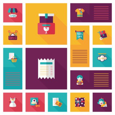 alışveriş düz app kullanıcı arabirimi arka plan, eps10