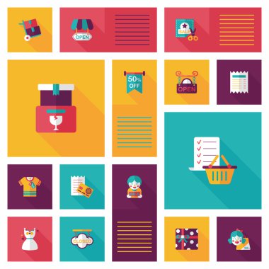 alışveriş düz app kullanıcı arabirimi arka plan, eps10