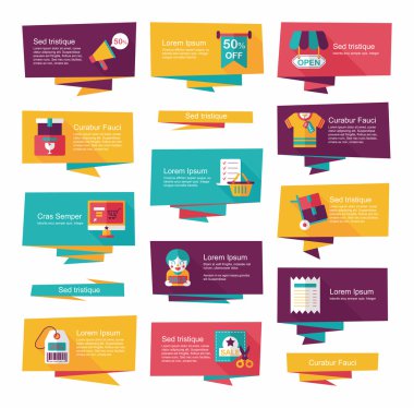 alışveriş afiş düz tasarım arka plan ayarlamak, eps10