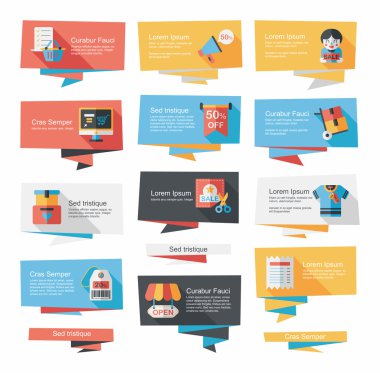 alışveriş afiş düz tasarım arka plan ayarlamak, eps10