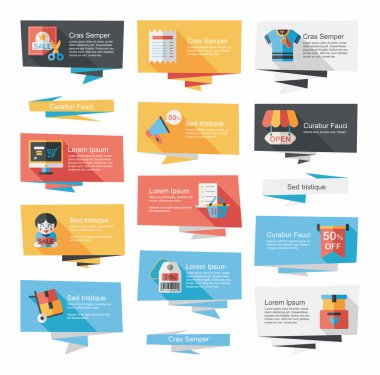 alışveriş afiş düz tasarım arka plan ayarlamak, eps10