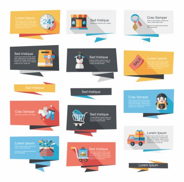 alışveriş afiş düz tasarım arka plan ayarlamak, eps10