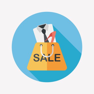 Uzun Gölge, eps10 ile alışveriş elbise düz simgesi