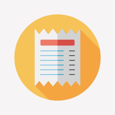 Uzun Gölge, eps10 ile alışveriş kredi kartı fatura düz simgesi