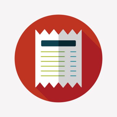 Uzun Gölge, eps10 ile alışveriş kredi kartı fatura düz simgesi