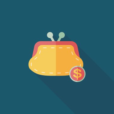 alışveriş çanta düz Simge Değiştir uzun gölge, eps10 ile