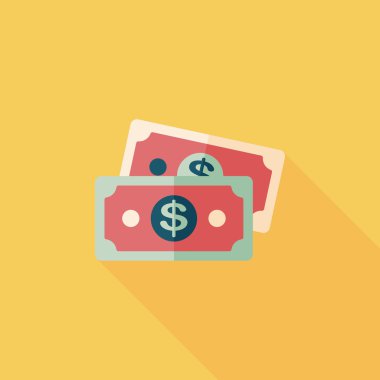 Uzun Gölge, eps10 ile alışveriş para nakit düz simgesi