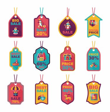 Noel etiketi düz afiş seti, eps10