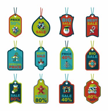 Noel etiketi düz afiş seti, eps10