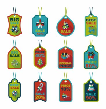 Noel etiketi düz afiş seti, eps10