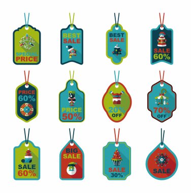 Noel etiketi düz afiş seti, eps10