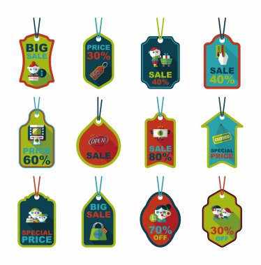 alışveriş etiket afiş düz tasarım arka plan ayarlamak, eps10