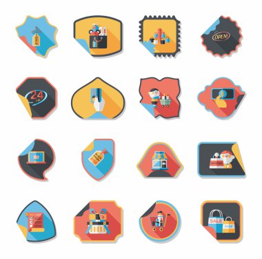 alışveriş etiket afiş düz tasarım arka plan ayarlamak, eps10