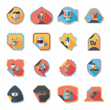 alışveriş etiket afiş düz tasarım arka plan ayarlamak, eps10