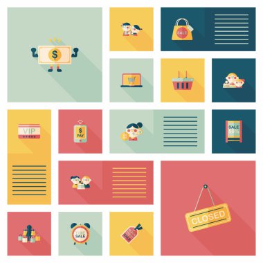 alışveriş düz app kullanıcı arabirimi arka plan, eps10