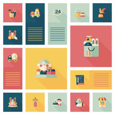 alışveriş düz app kullanıcı arabirimi arka plan, eps10