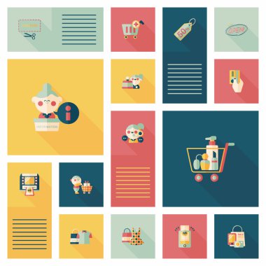 alışveriş düz app kullanıcı arabirimi arka plan, eps10