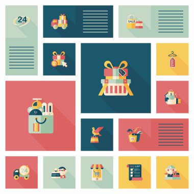 alışveriş düz app kullanıcı arabirimi arka plan, eps10