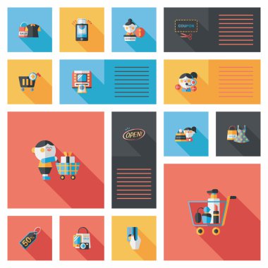 alışveriş düz app kullanıcı arabirimi arka plan, eps10