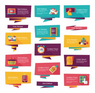 alışveriş afiş düz tasarım arka plan ayarlamak, eps10