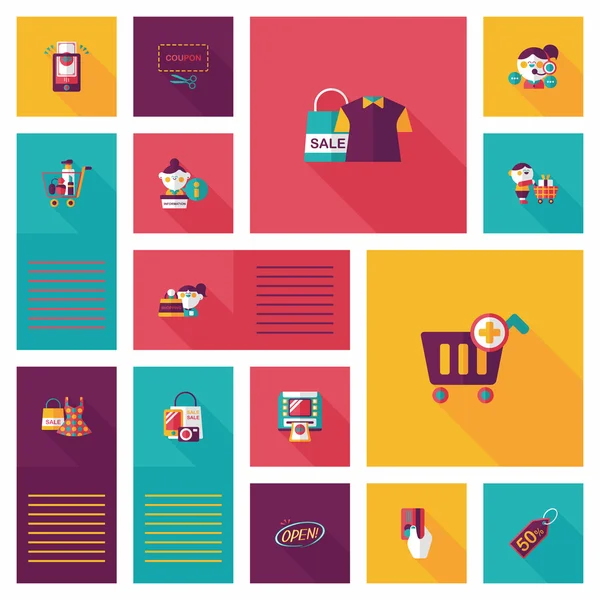 Shopping flat app ui background, eps10 — Stockvektor