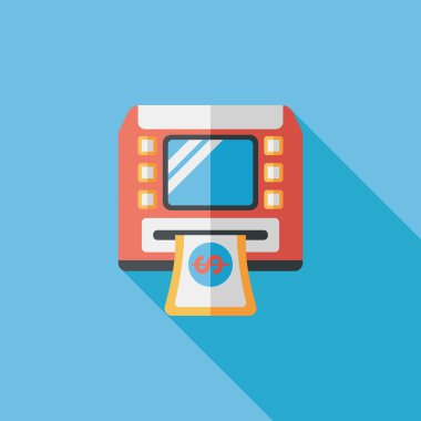 Uzun Gölge, eps10 ile ATM düz simgesi