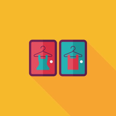 Uzun Gölge, eps10 ile uygun oda düz simgesi