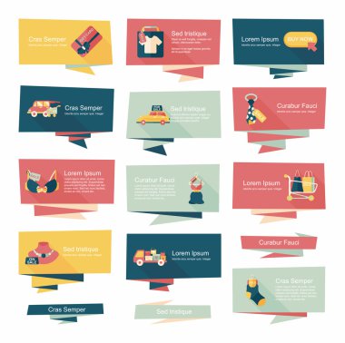 alışveriş afiş düz tasarım arka plan ayarlamak, eps10