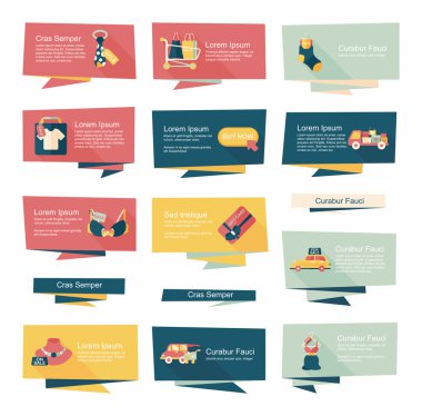 alışveriş afiş düz tasarım arka plan ayarlamak, eps10