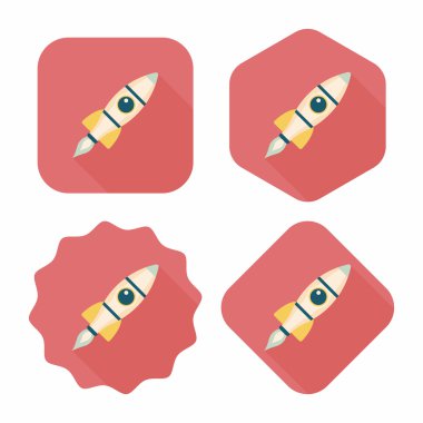 Uzun Gölge, eps10 ile alan roket düz simgesi