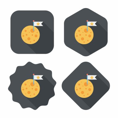 Uzun Gölge, eps10 ile alan ay düz simgesi