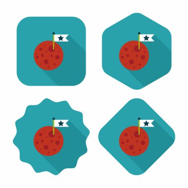 Uzun Gölge, eps10 ile alan ay düz simgesi