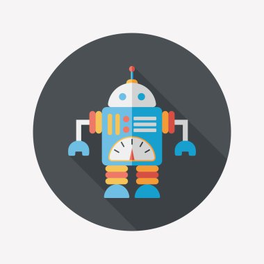 Uzun Gölge, eps10 ile alan robot düz simgesi