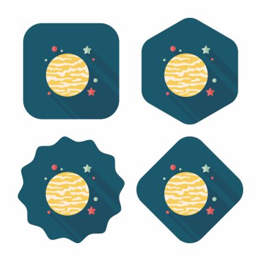 Uzun Gölge, eps10 ile alan gezegen düz simgesi