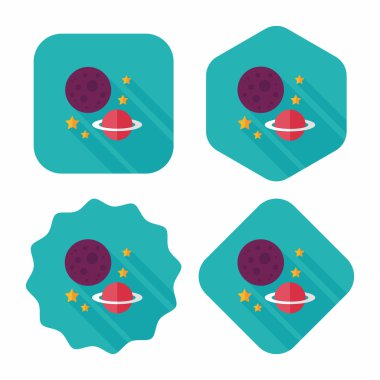 Uzun Gölge, eps10 ile alan gezegen düz simgesi