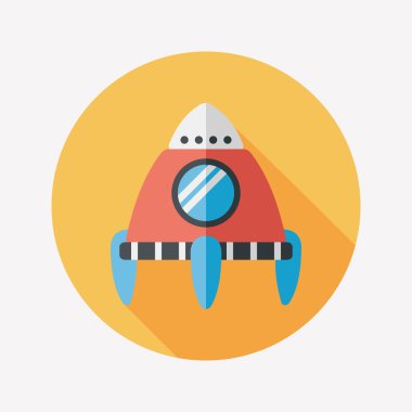 Uzun Gölge, eps10 ile alan roket düz simgesi