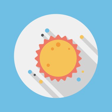 Uzun Gölge, eps10 ile alan güneş düz simgesi