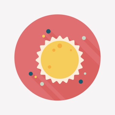 Uzun Gölge, eps10 ile alan güneş düz simgesi